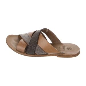 Brunello Cucinelli Brown Sandals with Minimalist Design